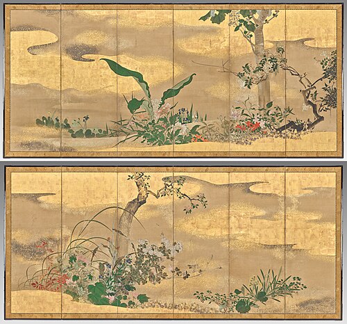 Flowers and Trees of the Four Seasons, , Watanabe Shikō