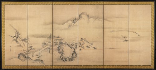Eight Views of the Xiao and Xiang Rivers, 1732, Watanabe Shikō