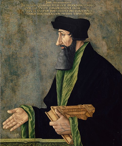 Portrait of Johannes Oecolampadius, 1550, Hans Asper