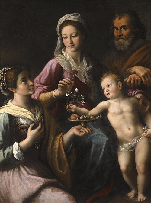 The Holy Family with Saint Dorothea, 1607, Fabrizio Santafede