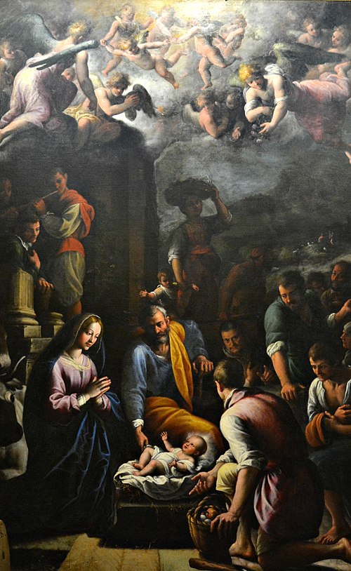 Adoration of the shepherds, 1612, Fabrizio Santafede