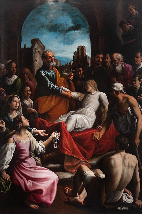 Saint Pierre ressuscitant Tabita, 1611, Fabrizio Santafede