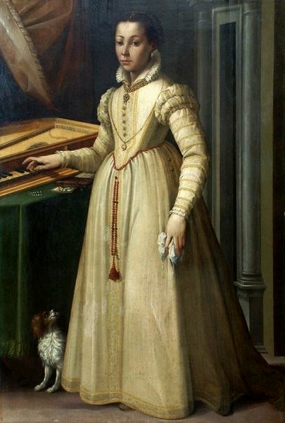 Une femme jouant de l'épinette., 1550, Pier Francesco Foschi