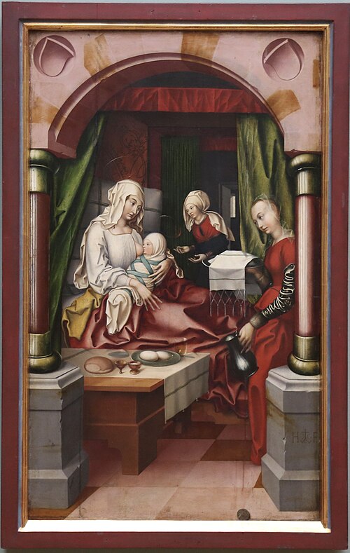 La naissance de la Vierge, 1512, Hans Fries