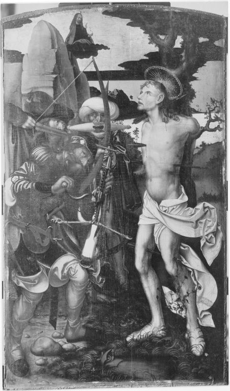 Teile eines Altares: Martyrium des hl. Sebastian, 1501, Hans Fries