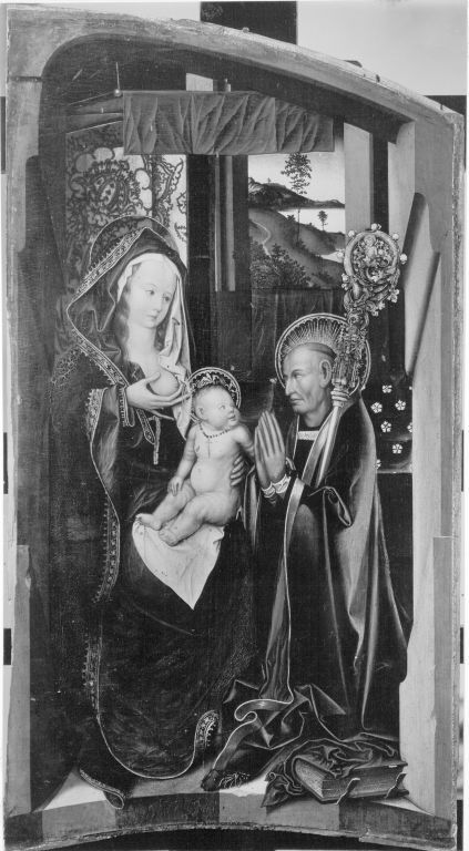 Teile eines Altares: Vision des hl. Bernhard, 1501, Hans Fries