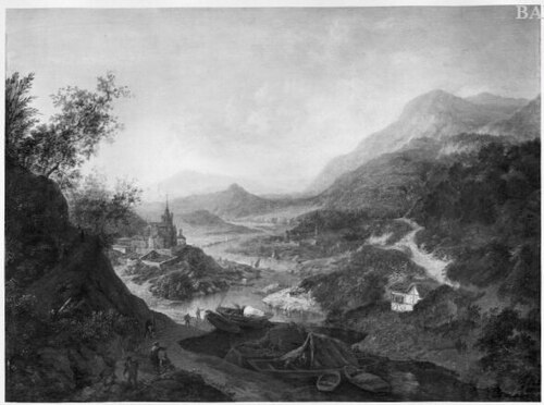 River landscape, 1670, Jan Griffier