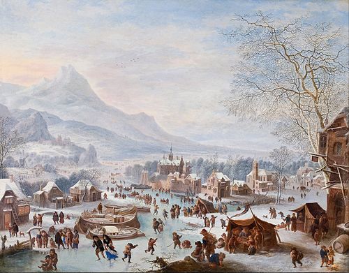 Winter Scene with Skaters, 1700, Jan Griffier