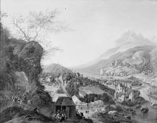 Mountain Scenery with River, 1689, Jan Griffier