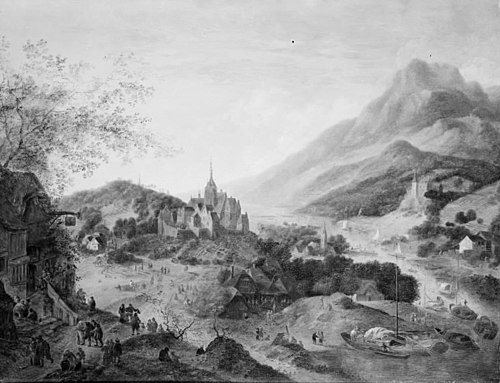 Mountain Scenery with River, 1689, Jan Griffier