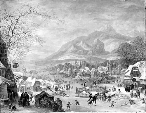 River Scenery in Winter, 1689, Jan Griffier