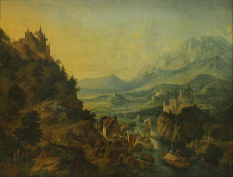Landscape with river, , Jan Griffier