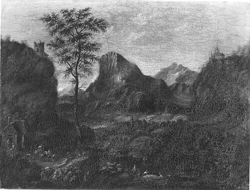 Mountain landscape, 1681, Jan Griffier