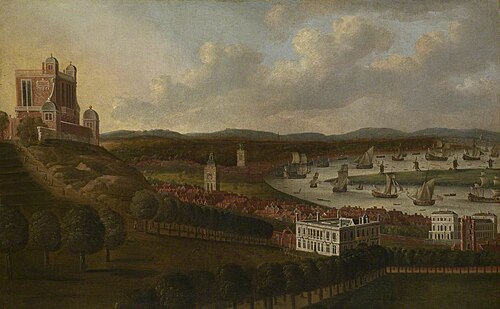 View from One Tree Hill: the Queen's House and the Royal Observatory, Greenwich, 1700, Jan Griffier