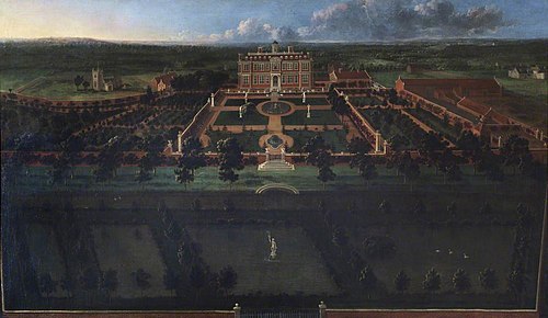 Bird's Eye View of Sudbury Hall: South Front, 1700, Jan Griffier