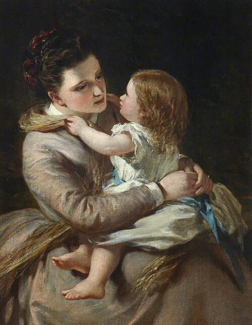 Lady Macnee and Her Daughter (Portrait of the Artist's 2nd Wife and Their Daughter Patricia), 1863, Daniel Macnee