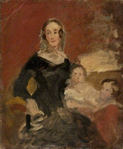 Sketch of a Lady with Two Children, , Daniel Macnee