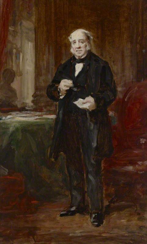 A Portrait Study of a Gentleman Standing in an Interior, , Daniel Macnee
