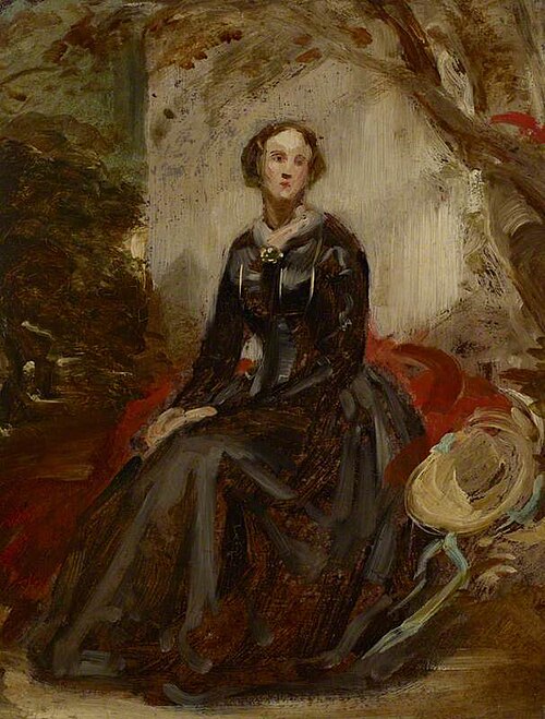 A Portrait Study of a Lady Seated in a Landscape, , Daniel Macnee