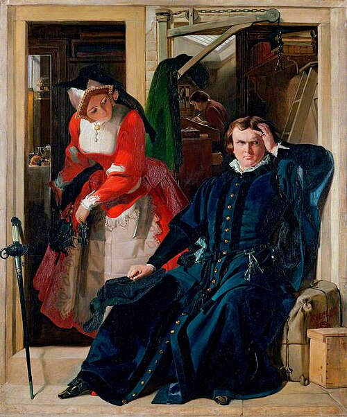 Scene from Ben Jonson's 'Every Man in His Humour' (Act II, Scene 1), 1847, Daniel Maclise