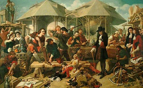 Peter the Great at Deptford Dockyard, 1857, Daniel Maclise