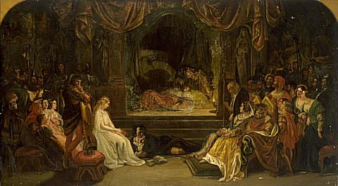 The Play Scene in Hamlet, , Daniel Maclise
