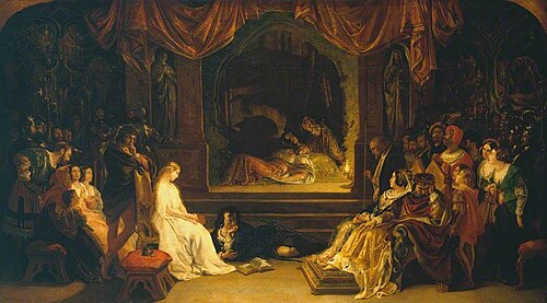 The Play Scene in ‘Hamlet’, 1842, Daniel Maclise