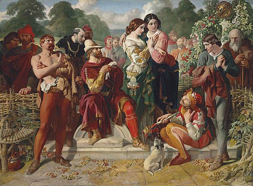 The Wrestling Scene in 'As You Like It', 1854, Daniel Maclise