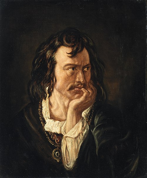 Portrait of Edmund Kean (1787-1833), Actor, as Hamlet, , Daniel Maclise