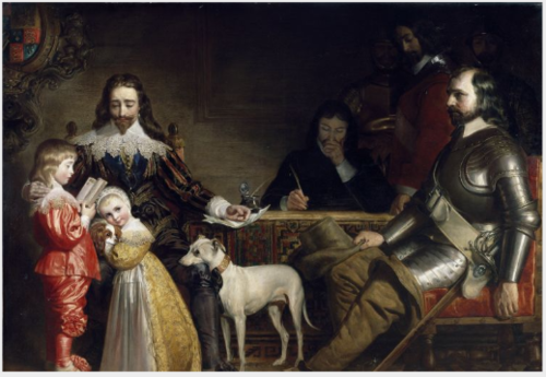An Interview between Charles I and Oliver Cromwell, 1836, Daniel Maclise