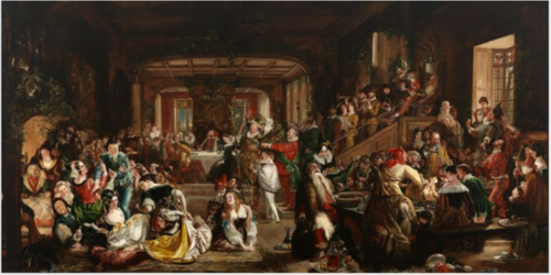 Merry Christmas in the Baron's Hall, 1838, Daniel Maclise