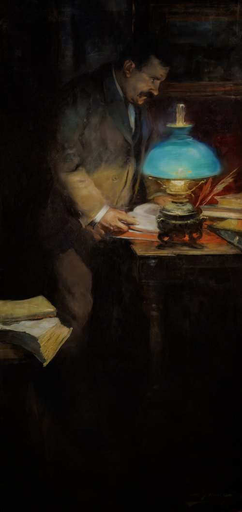 Portrait du critique d'art et écrivain Raimon Casellas, 1894, Lluís Graner