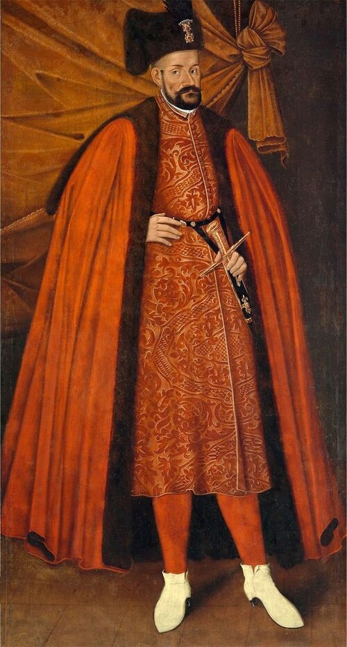 Portrait d'Étienne Bathory (détail)., 1585, Jost Amman