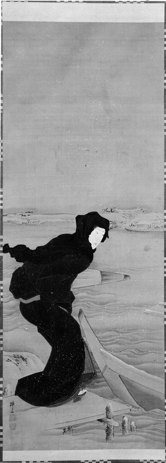 Beauty on a Snowy Quay, 1785, Hokuba