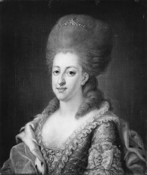 Sofia Magdalena, 1746-1813, prinsessa av Danmark drottning av Sverige, 1750, Adolf Ulrik Wertmüller