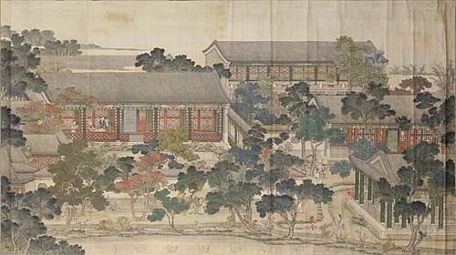 张廷彦弘历行乐图轴, , Zhang Tingyan
