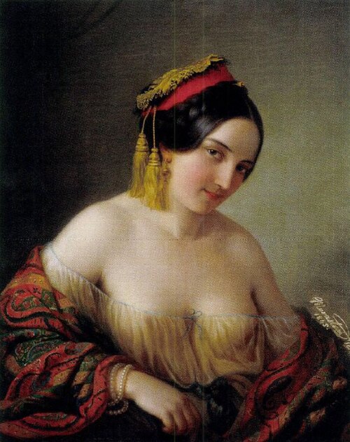 Greek Woman, 1845, Giacomo Marastoni