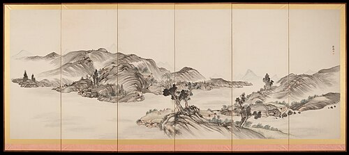 Views of the Xiao and Xiang Rivers [right of a pair], 1807, Kushiro Unzen