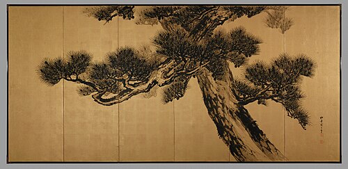 Aged Pines, 1883, Suzuki Shōnen