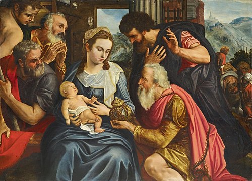 Adoration of the Magi, 1550, Adriaen Thomasz. Key