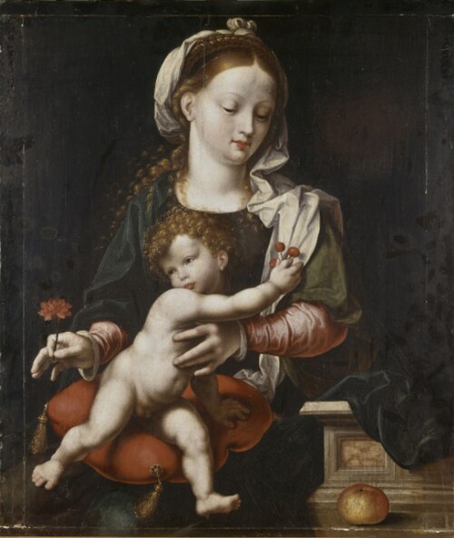 La Vierge à l'œillet, 1550, Adriaen Thomasz. Key