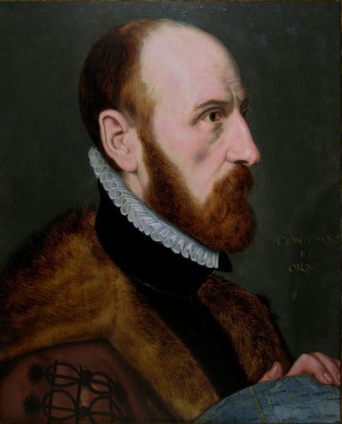 Portrait of Abraham Ortelius, 1574, Adriaen Thomasz. Key