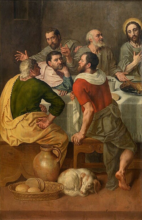 The last Supper, 1575, Adriaen Thomasz. Key