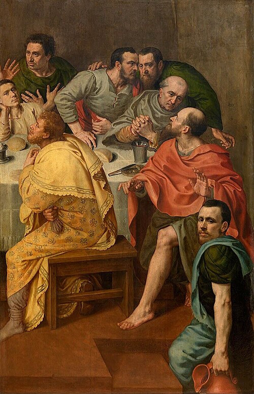 La Cène, 1575, Adriaen Thomasz. Key