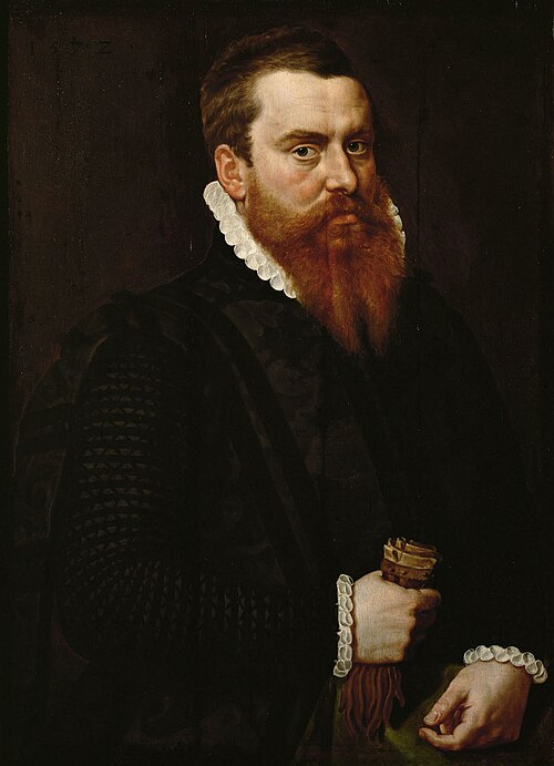Bildnis eines Mannes mit rotblondem Bart, 1572, Adriaen Thomasz. Key