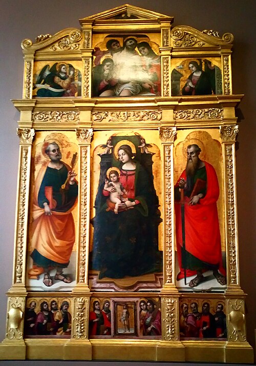Retable composé de neuf panneaux, 1509, Stefano Sparano