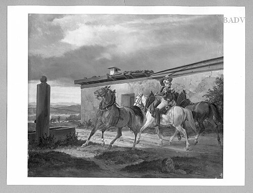 postillion with 3 horses, 1831, Dietrich Monten