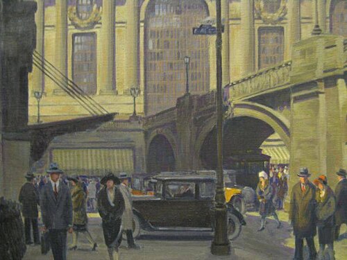 Park Avenue at 42nd Street, New York City, 1927, Howard A. Thain