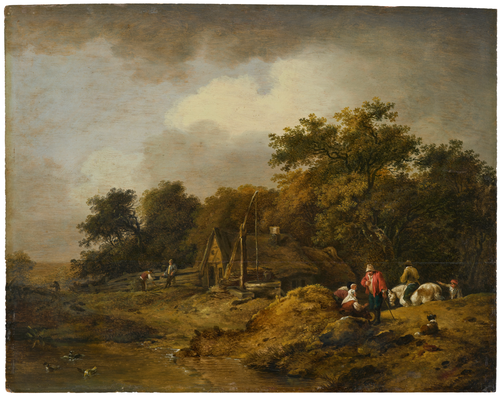 Paysage avec cabane et puits, 1771, Ferdinand Kobell
