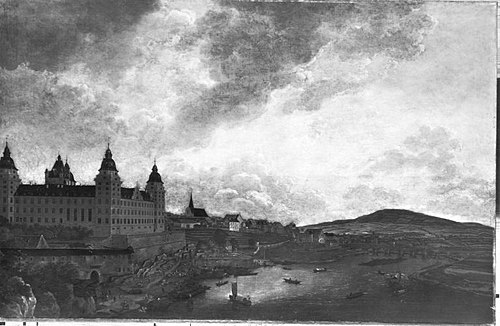 Das Aschaffenburger Schloss von Norden (Aschaffenburger Zyklus), 1785, Ferdinand Kobell